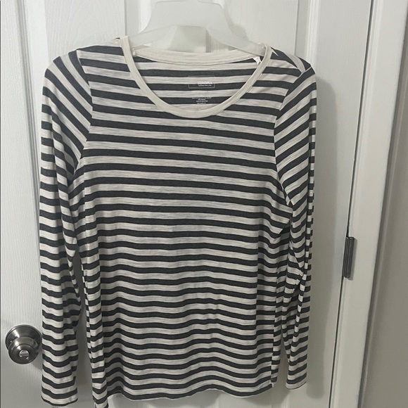 Sonoma Black and White Striped Tee - Picture 1 of 2